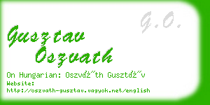 gusztav oszvath business card